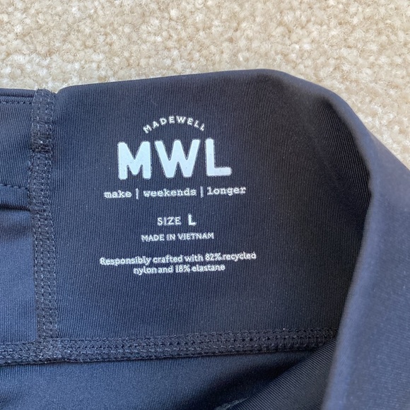 Madewell MWL Form Leggings 25" Inseam High Rise Black Women’s Size Large - Picture 3 of 6